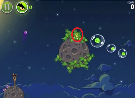 Расположение Eggsteroids в игре Angry Birds Space для Android